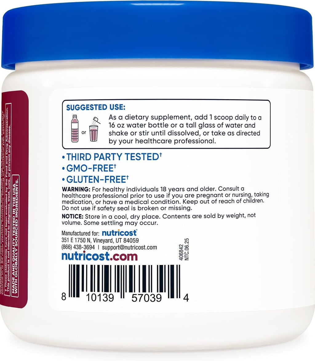 Nutricost Energy Drink Powder (Grape) 60 Servings, Pre Workout, Gluten-Free | Supplement with Natural Flavor, GMO-Free