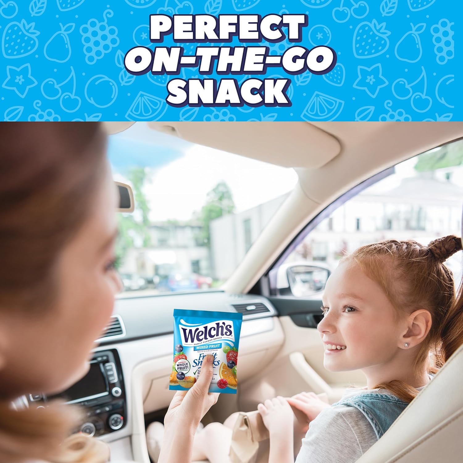 Welch's Fruit Snacks, Mixed Fruit & Strawberry Snack Box, Gluten Free, 0.8oz Snack Packs (Pack of 60)